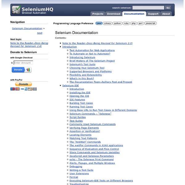 Selenium Documentation — Selenium Documentation