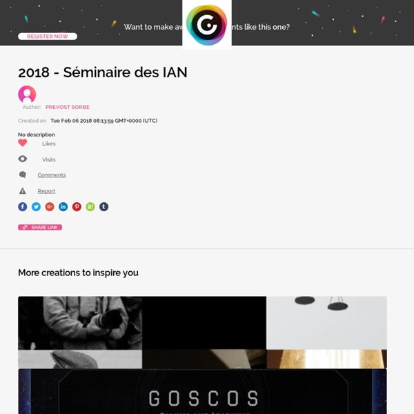 2018 - Séminaire des IAN by PREVOST SORBE on Genially