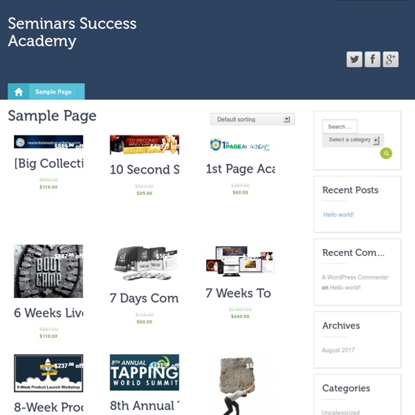 Sample Page - Seminars Success Academy