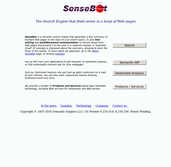 SenseBot - semantic search engine