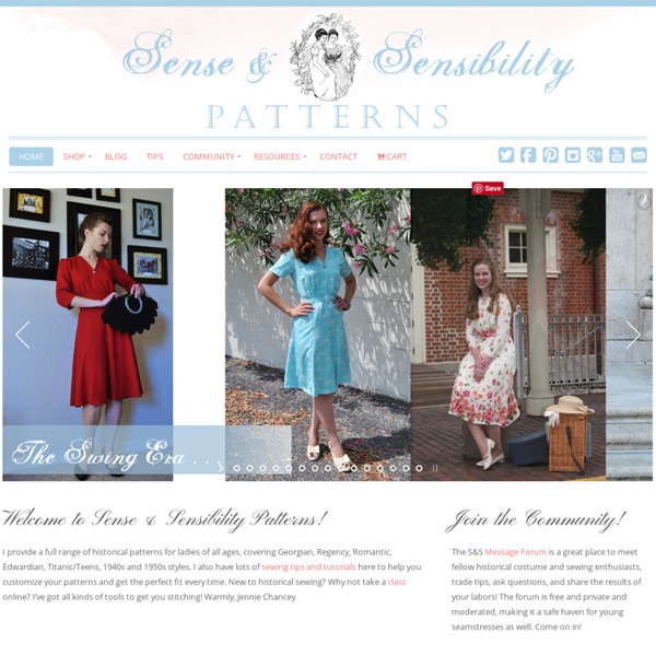 Sense & Sensibility PatternsWinsome Clothing with an Old-Fashioned Appeal