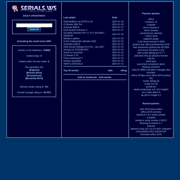 Serials & keys unlocks the world Pearltrees