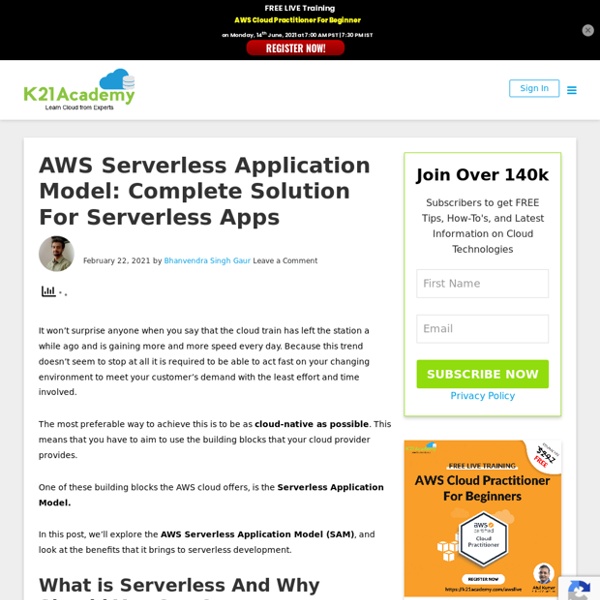 AWS Serverless Application Model: Solution For Serverless Apps