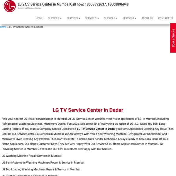LG TV Service Center in Dadar I Home Appliances