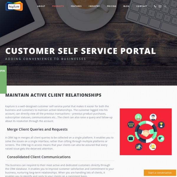 Customer self service crm software