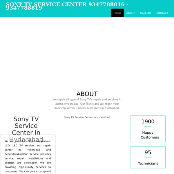 Sony TV Service Center in Hyderabad