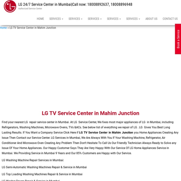 LG TV Service Center in Mahim Junction I Home Appliances