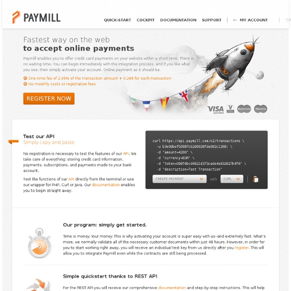 Le service de paiement en ligne PAYMILL: Un service de qualité - PAYMILL