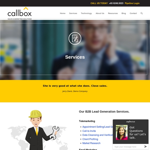 Our Services - Callbox Singapore
