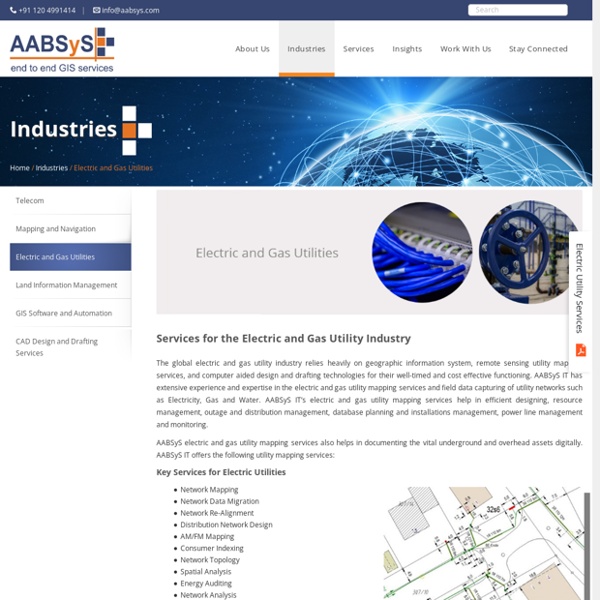 Utility Mapping Services & GIS mapping for Utilities - AABSYS