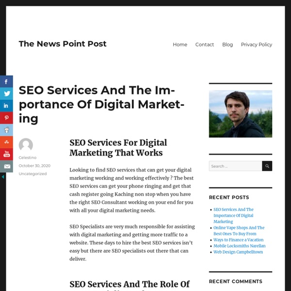 SEO Services And The Importance Of Digital Marketing – The News Point Post