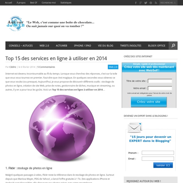 Top 15 des services en ligne à utiliser en 2014