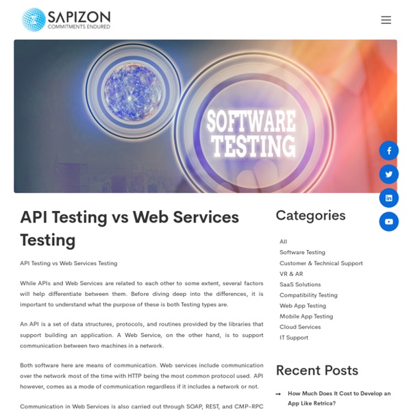 API Testing vs Web Services Testing