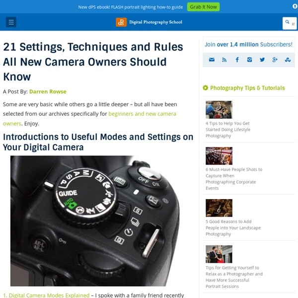 21 Settings, Techniques and Rules All New Camera Owners Should Know