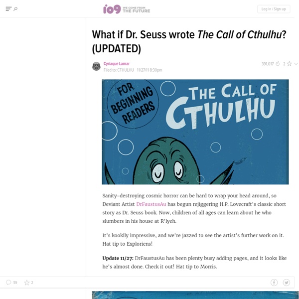 What if Dr. Seuss wrote The Call of Cthulhu? - StumbleUpon