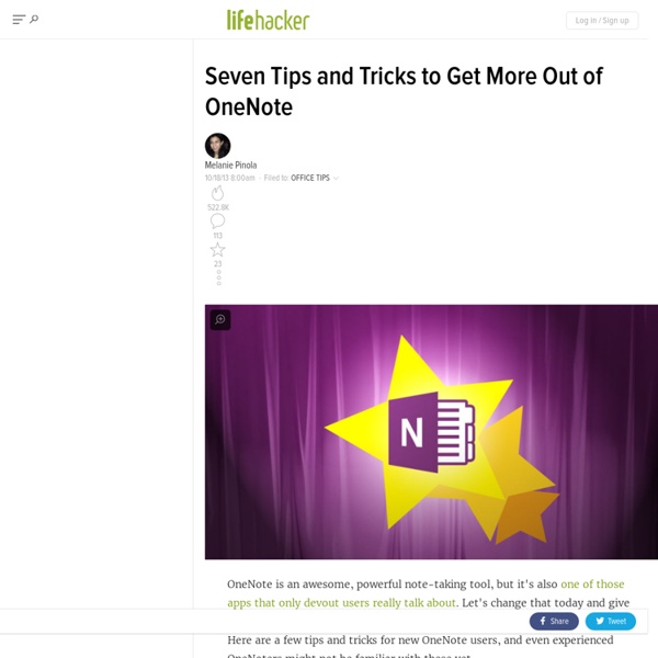 Seven Tips and Tricks to Get More Out of OneNote