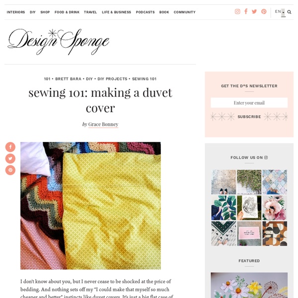 Sewing 101: making a duvet cover