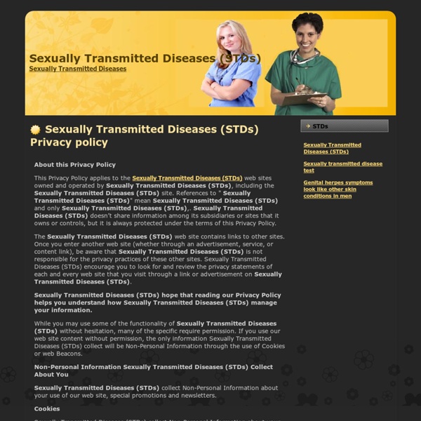 Sexually Transmitted Diseases (STDs) Privacy policy
