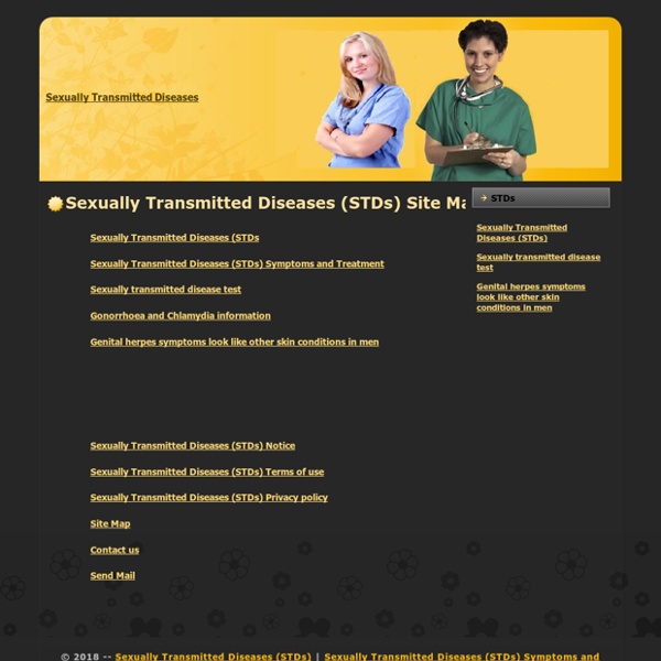 Sexually Transmitted Diseases (STDs) Site Map