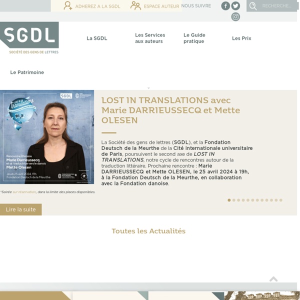 SGDL Société des gens de lettres de France