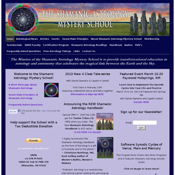 Home of Shamanic Astrology Mystery School