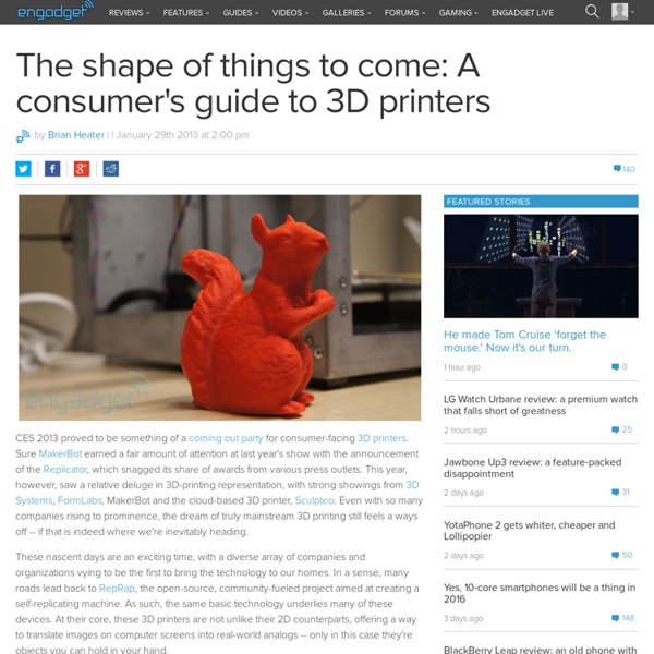 The shape of things to come: A consumer's guide to 3D printers