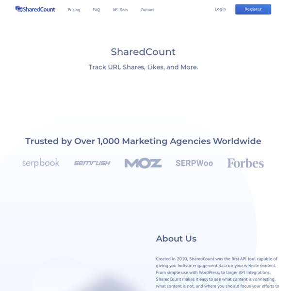 SharedCount: Social URL Analytics