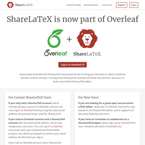 ShareLaTeX, Online LaTeX Editor Pearltrees