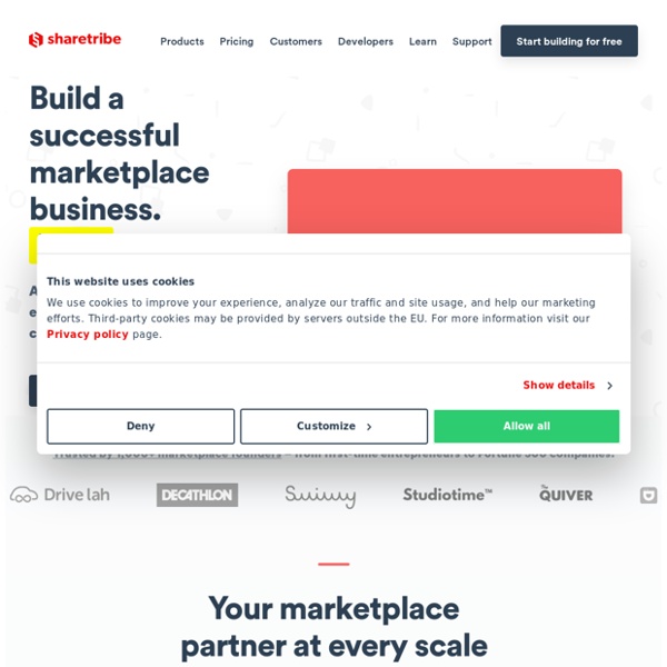 Create a marketplace with Sharetribe