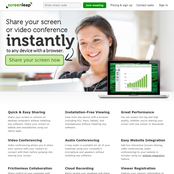 Free Screen Sharing and Online Meeting Software