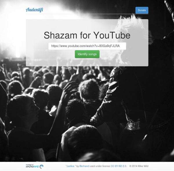 Shazam for YouTube - Audentifi