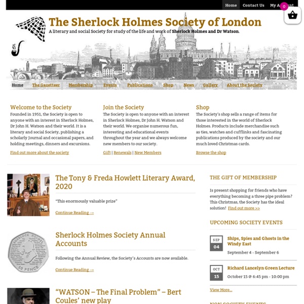 The Sherlock Holmes Society - Home