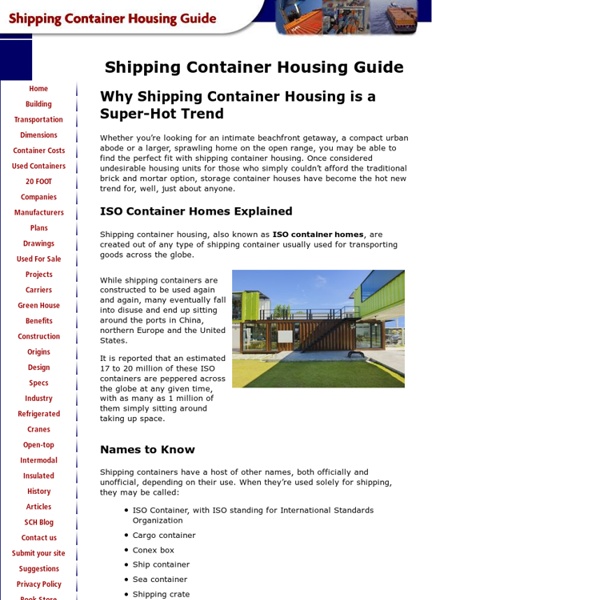 Shipping Container Housing Guide