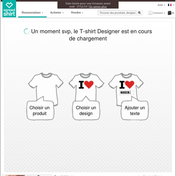 Tee shirt personnalisé - Créez un tee shirt personnalisé avec le Designer Spreadshirt