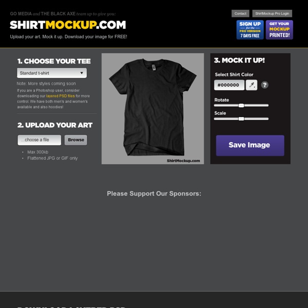 ShirtMockup.com - Upload your art. Mock it up. Download your image for FREE!