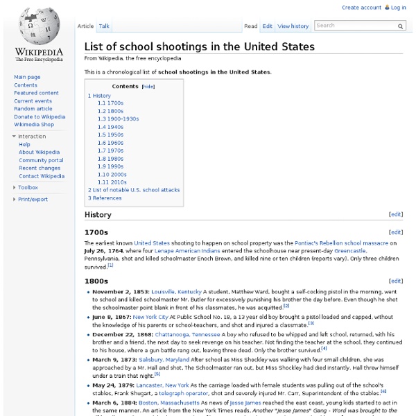 List of school shootings in the United States