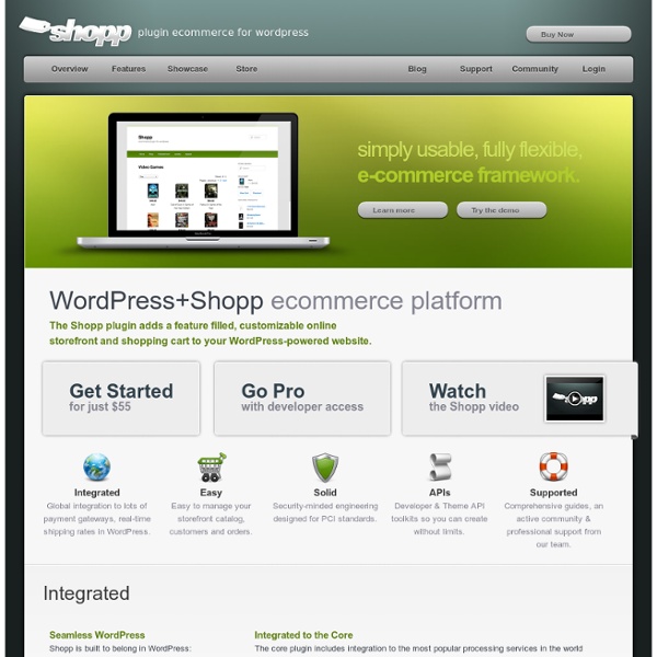Shopp — plugin ecommerce for wordpress