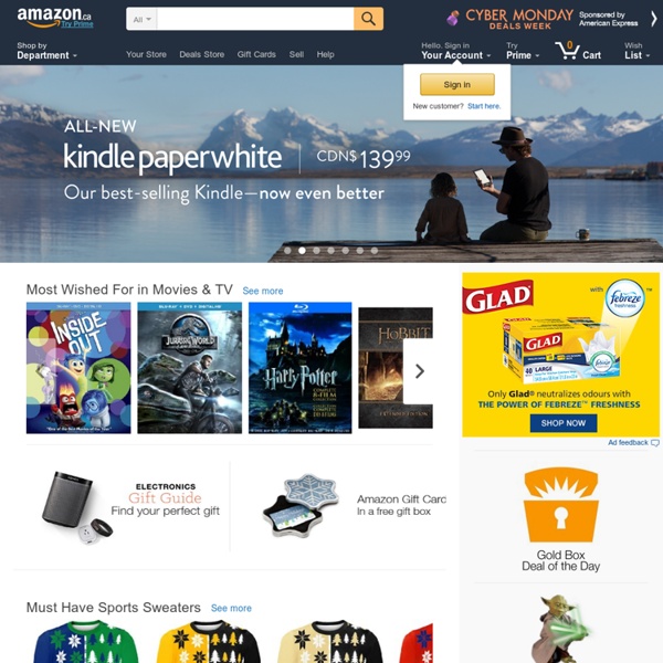 Amazon.ca: Online shopping in Canada - books, electronics, Kindle, home
