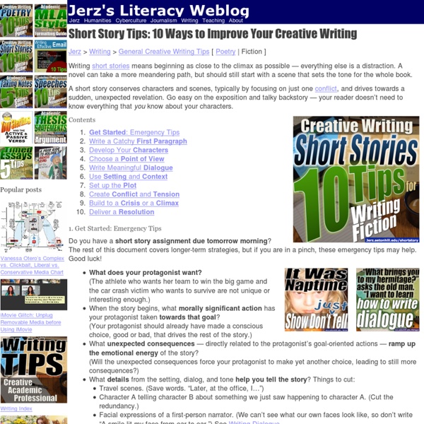 Short Stories: 10 Tips for Creative Writers (Kennedy and Jerz) (Dennis G. Jerz, Seton Hill University)
