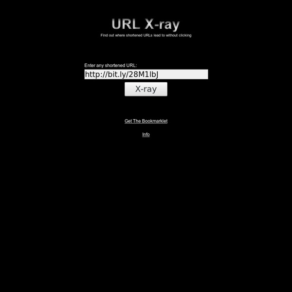 URL X-ray: Find out where shortened URLs lead to without clicking