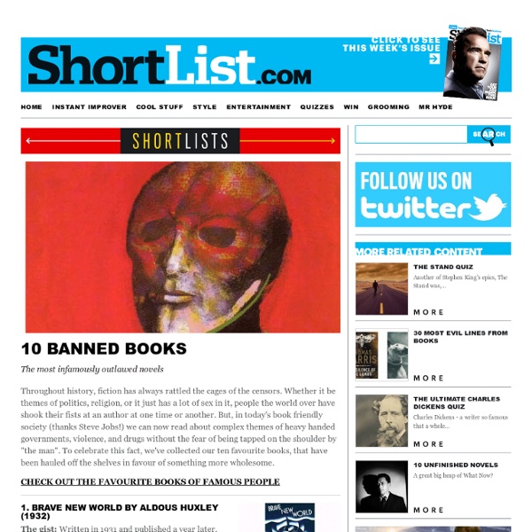 The Top 10 Banned Books Of All Time ShortLists Pearltrees