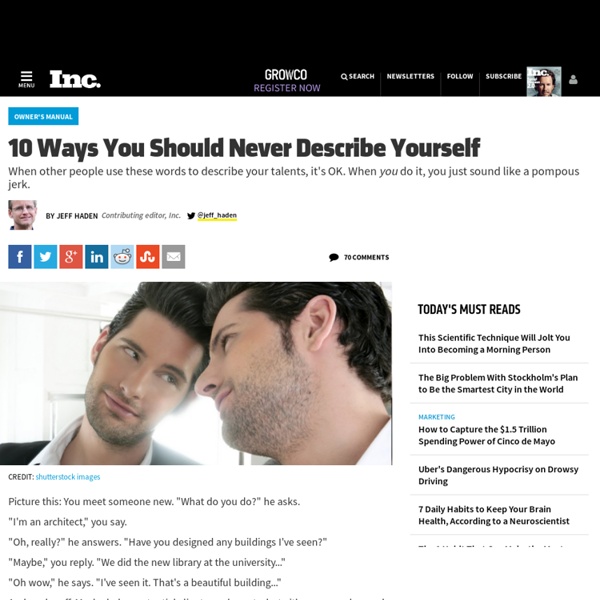10 Ways You Should Never Describe Yourself