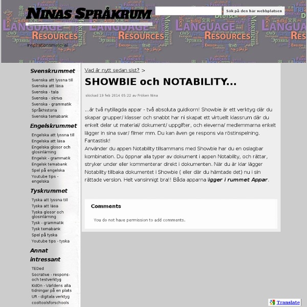 SHOWBIE och NOTABILITY... - Ninas Språkrum