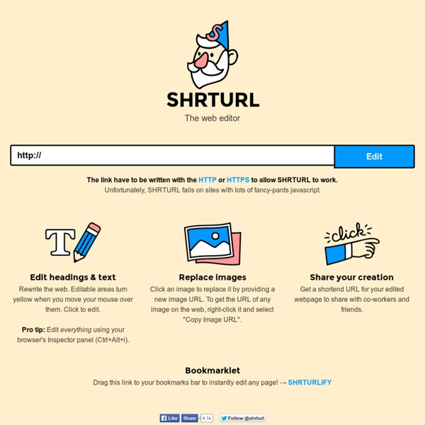 SHRTURL - The web editor