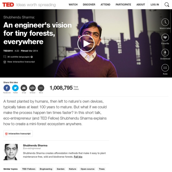 Shubhendu Sharma: How to grow a tiny forest anywhere