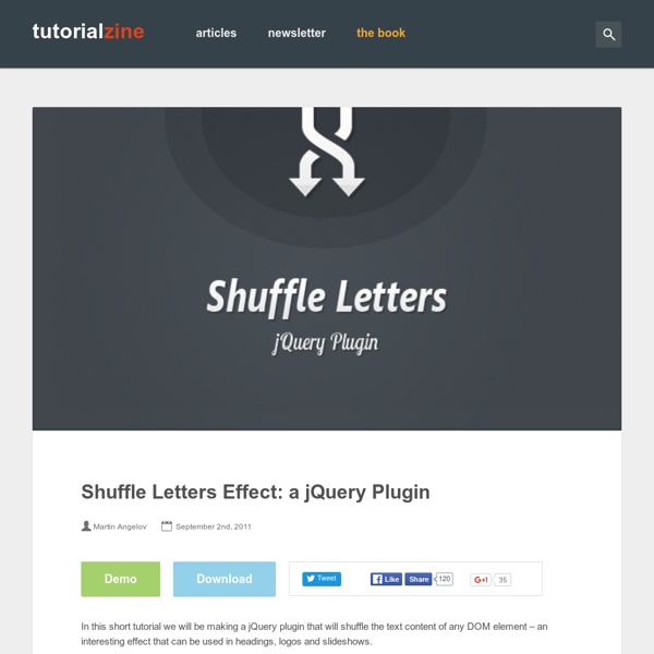 Shuffle Letters Effect: a jQuery Plugin