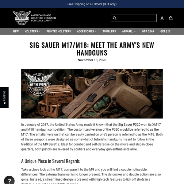 Sig Sauer M17/M18: Meet The Army's New Handguns