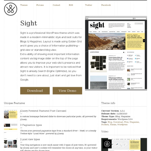 Sight Free WordPress Theme