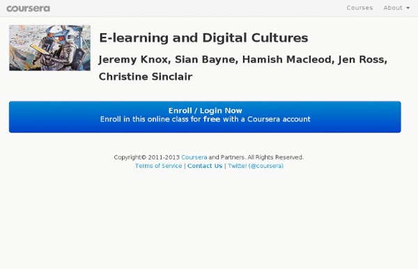E-learning and Digital Cultures