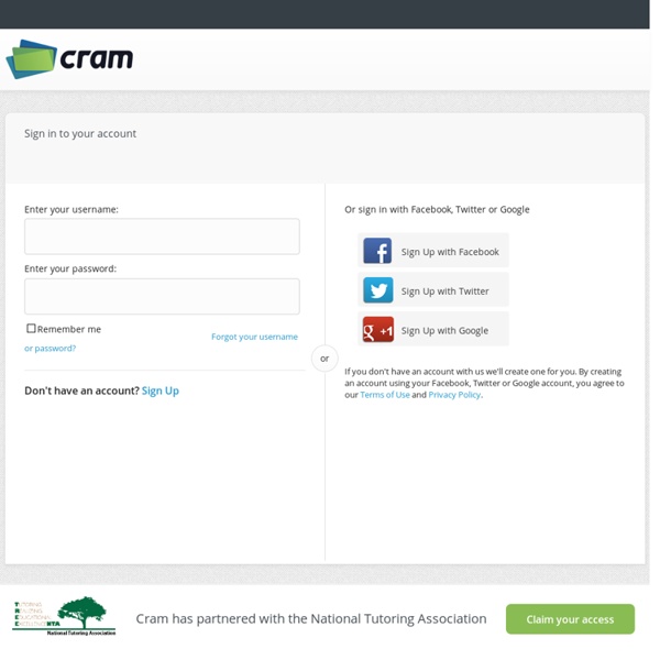 Sign in to Cram.com